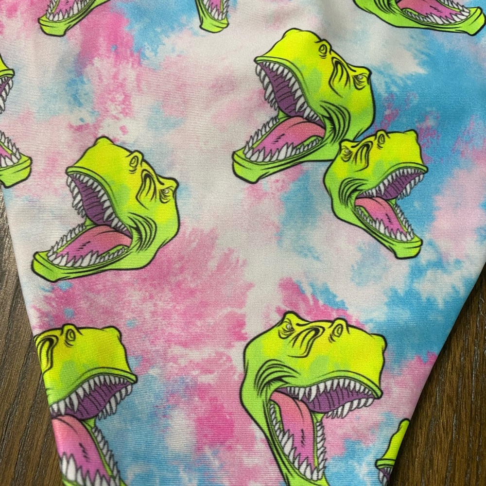 SOLD OUT- Worn Once Moana Dinosaur One Piece Bathing Suit. Size Small - Picture 4 of 4